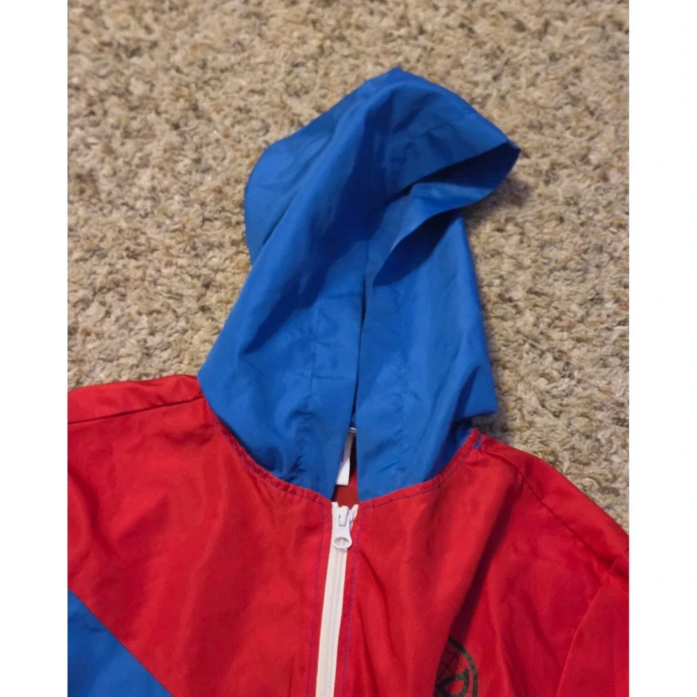 Marvel Spider-Man‎ Colorblock Hooded Zip Up Windbreaker Jacket Youth Size 9-10